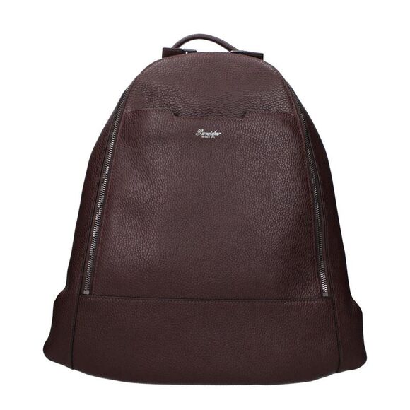 Pineider Other - Pineider Leather Zipper Backpack Men Brown Backpacks